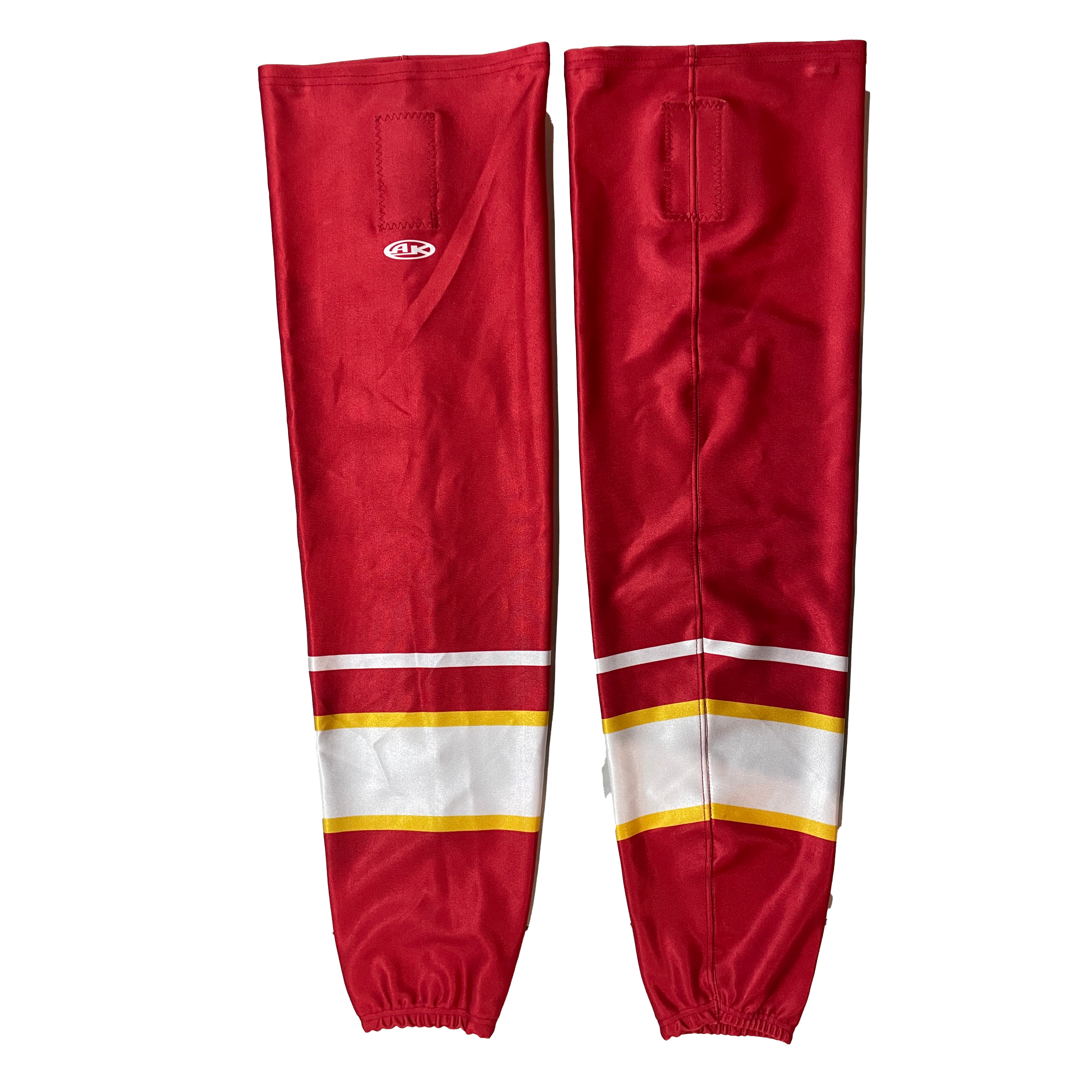 ECHL - Chaussettes de hockey AK d'occasion (rouge/jaune/blanc)